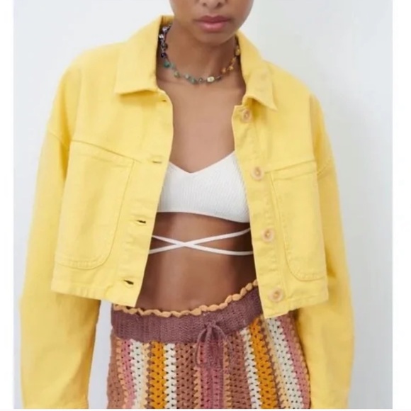 Zara Crop Denim Jacket - Picture 2 of 7